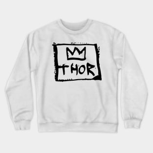 Thor Crown Doodle Black Crewneck Sweatshirt